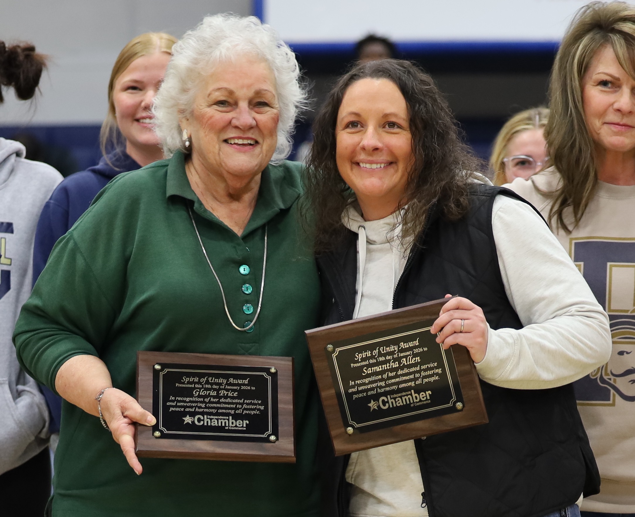 Gloria Price and Samantha Allen