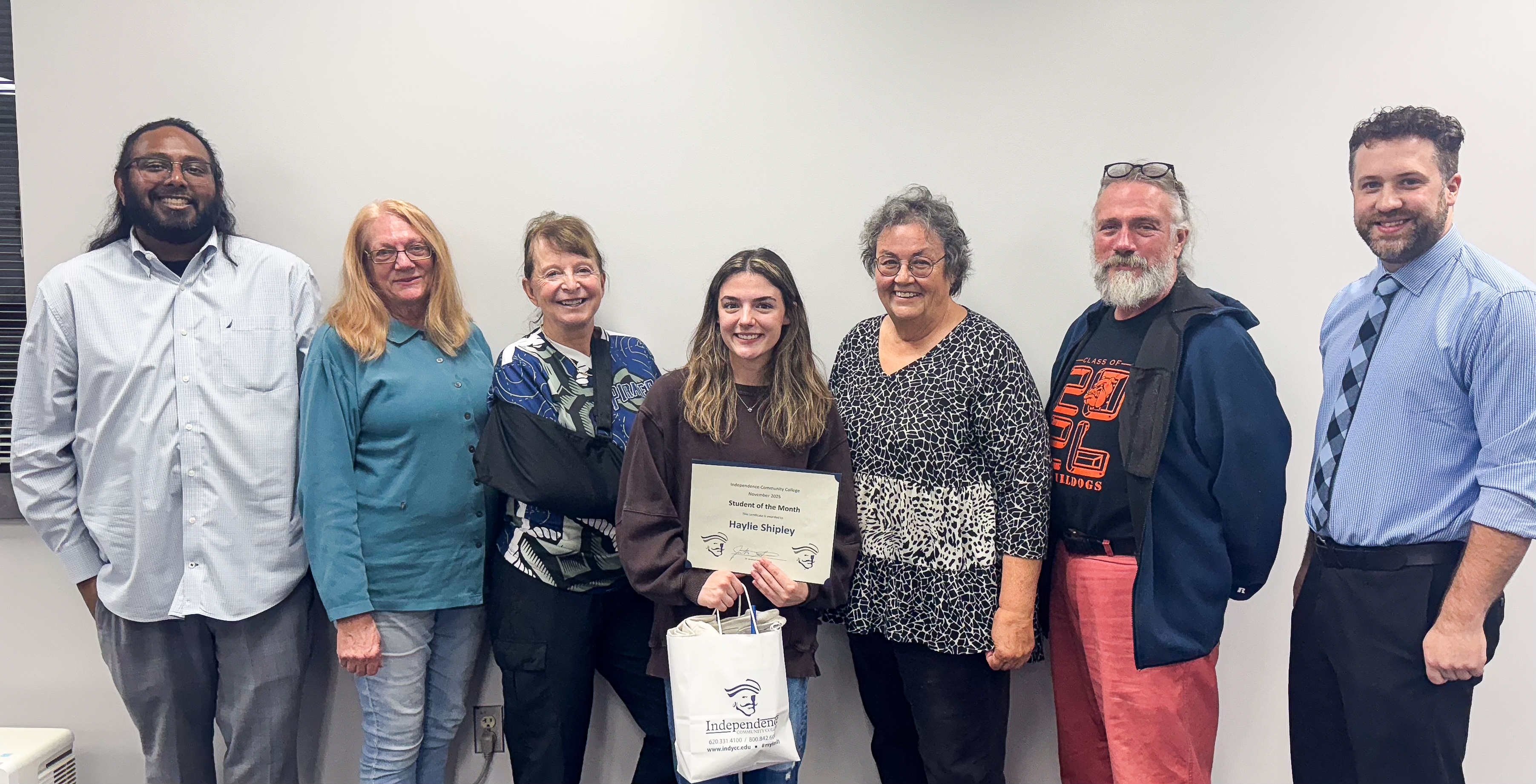 Haylie Shipley with Board Members
